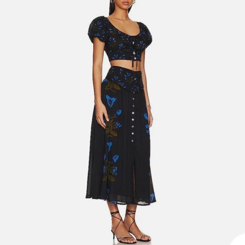 {NWOT} $148 FREE PEOPLE Easy To Love Set in Black Combo - Picture 4 of 8